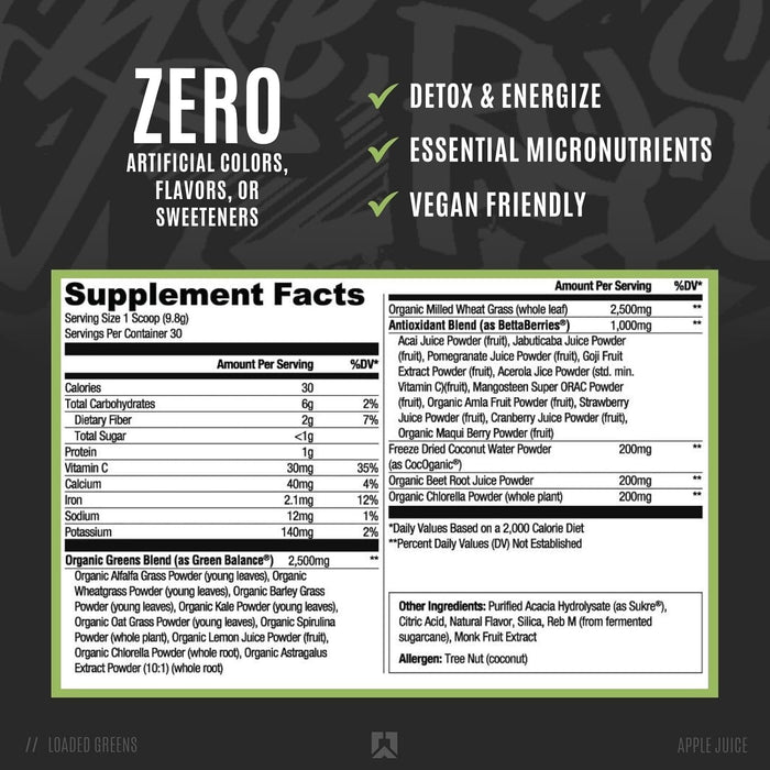 RYSE Loaded Greens Superfood Powder | Daily Greens & Gut Support