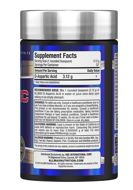 Allmax D-Aspartic Acid | Testosterone & Performance Support