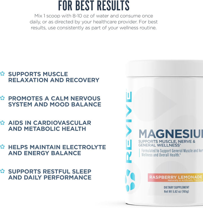 Revive MD Magnesium Powder | Bone, Muscle & Nerve Support Drink