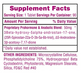 Supplement facts panel of Hi-Tech Pharmaceuticals Winstrol hardcore cutting and lean muscle formula – TigerFitness.com