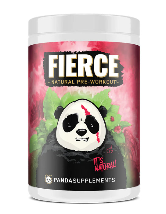 Panda Supps FIERCE Natural Pre-Workout – 30 Servings Pandas Blood Clean Energy, Focus, and Performance Support