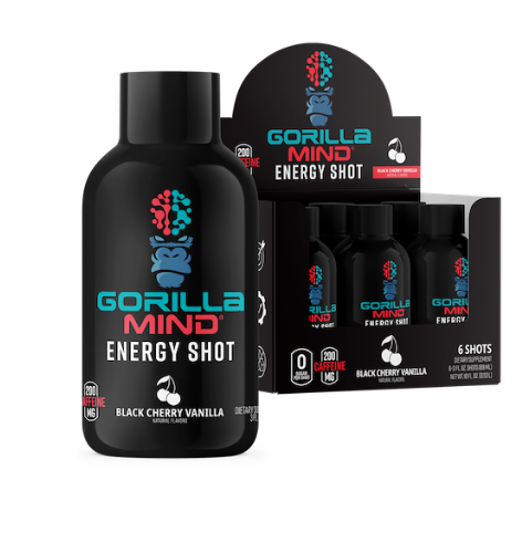 Gorilla Mind Energy Shot Bottle Front | Fast-Acting Energy & Focus Drink | TigerFitness.com