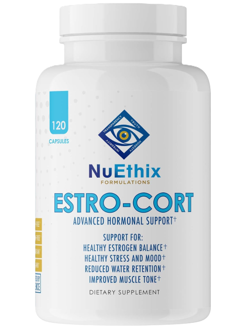 NuEthix Estro-Cort – Estrogen & Cortisol Balance Formula for Hormone Health & Recovery 120 Capsules | Tigerfitness.com