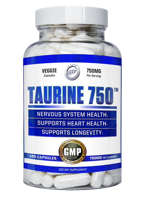 Hi-Tech Pharma Taurine 120ct Bottle Front | Amino Acid for Hydration & Muscle Support | TigerFitness.com