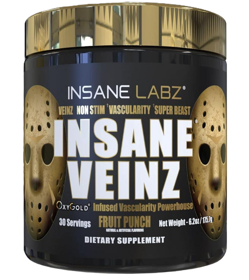 Insane Labz Insane Veinz Gold Pre-Workout | Stimulant-Free Pump Formula | 30 Servings | Shop TigerFitness.com