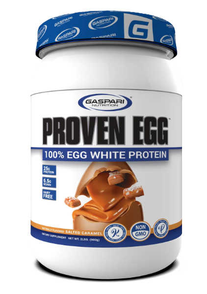 Proven Egg by Gaspari Nutrition – dairy-free protein supplement for athletes and healthy living - Salted Caramel 