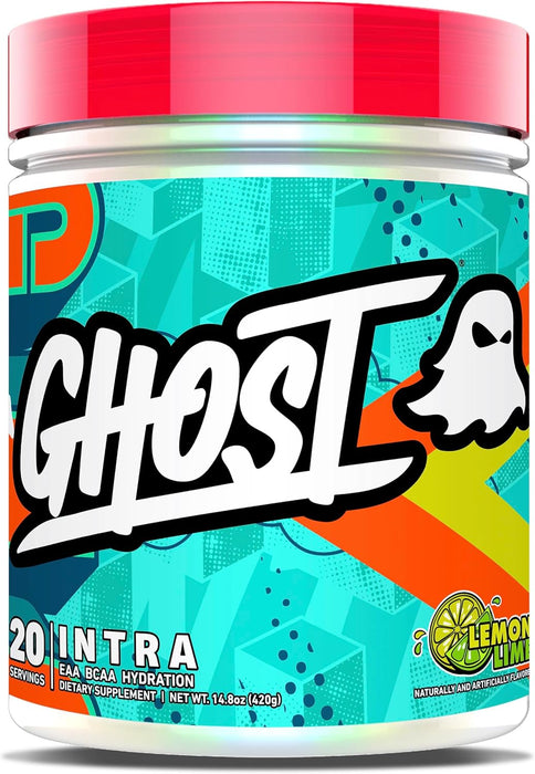 GHOST Intra intra-workout supplement for endurance hydration and recovery 20 Servings Lemon Lime