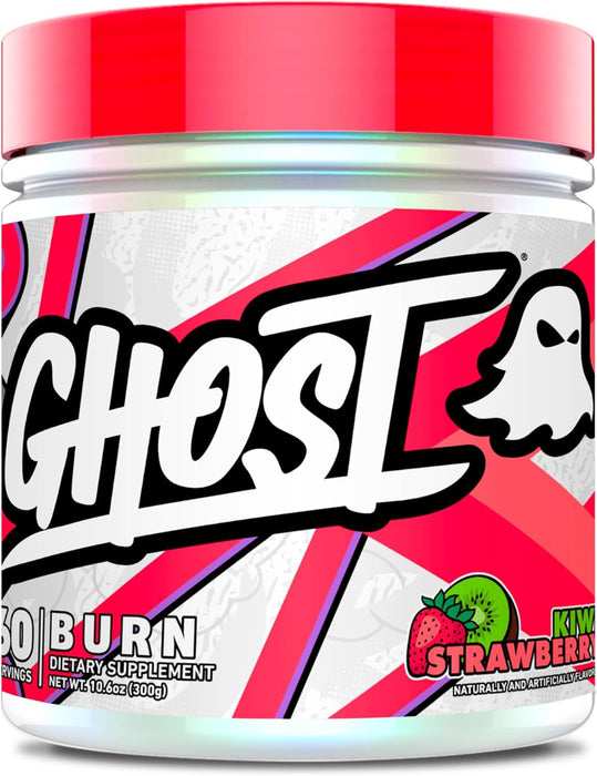 GHOST Burn metabolism and energy support supplement powder 60 Servings, Kiwi Strawberry