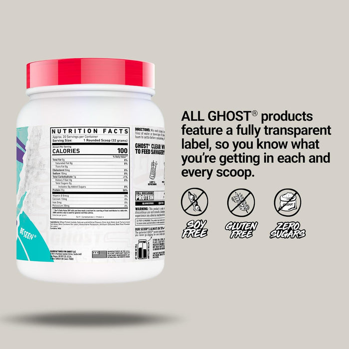 GHOST Clear Whey Isolate Protein | Lean Muscle & Recovery Support