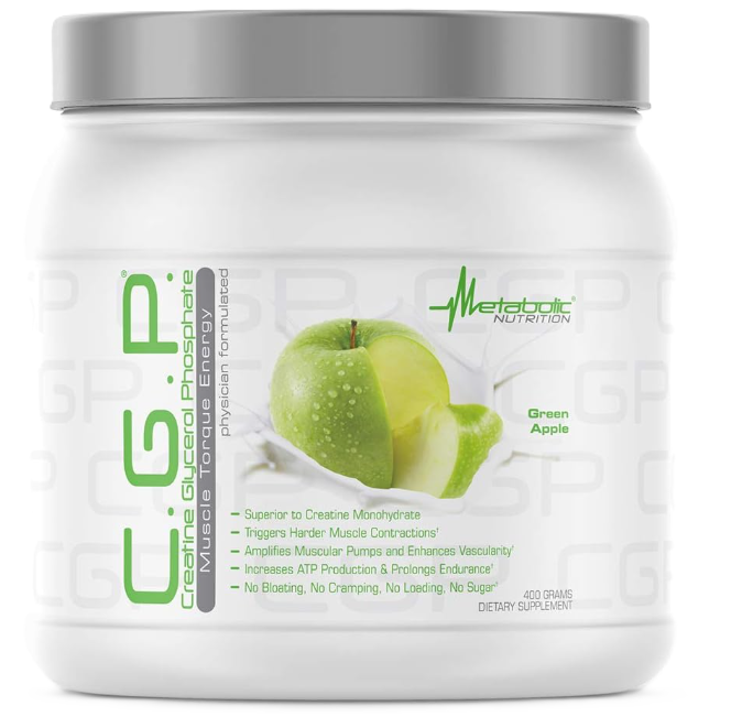 Metabolic Nutrition C.G.P. Powder Green Apple 400g– Advanced Creatine Glycerol Phosphate – TigerFitness