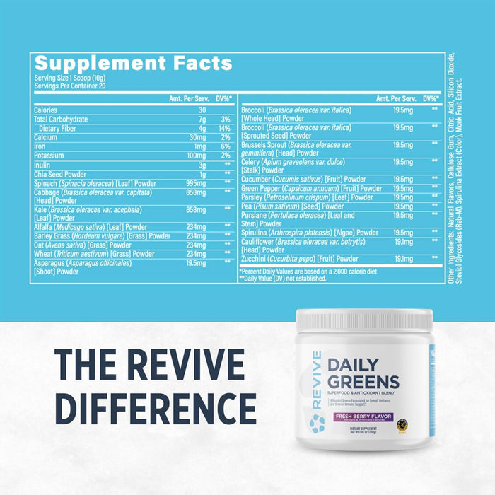 Revive MD Daily Green Powder | Superfood Greens for Energy & Digestion