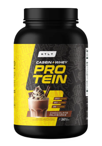 HTLT Casein + Whey Chocolate Milkshake 25 Servings – Premium Protein Blend for Muscle Growth and Recovery