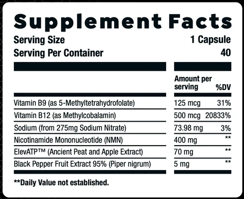 HTLT G-O2 Max 40 Capsules Supplement Facts, Ingredients, and Usage Directions