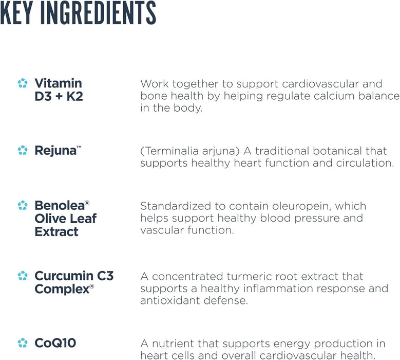Revive MD Heart capsules - daily cardiovascular and cholesterol support supplement.