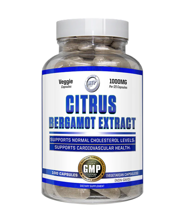 Hi-Tech Pharma Citrus Bergamot Extract 100 Veggie Capsules heart and cholesterol support supplement bottle from Tiger Fitness