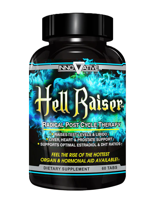 Hi-Tech Pharma Hell Raiser PCT 60 Count post cycle therapy hormone balance supplement bottle from Tiger Fitness