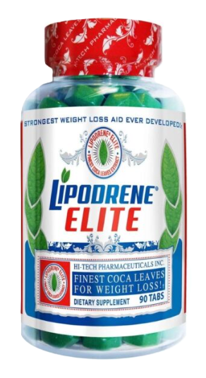 Hi-Tech Pharma Lipodrene Elite 90 Tablets fat burner energy and appetite control supplement bottle from TigerFitness