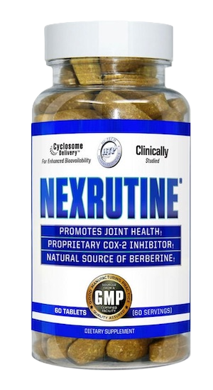 Hi-Tech Pharmaceuticals Nexrutine 60 Tablets stress relief mood and wellness herbal supplement bottle from TigerFitness