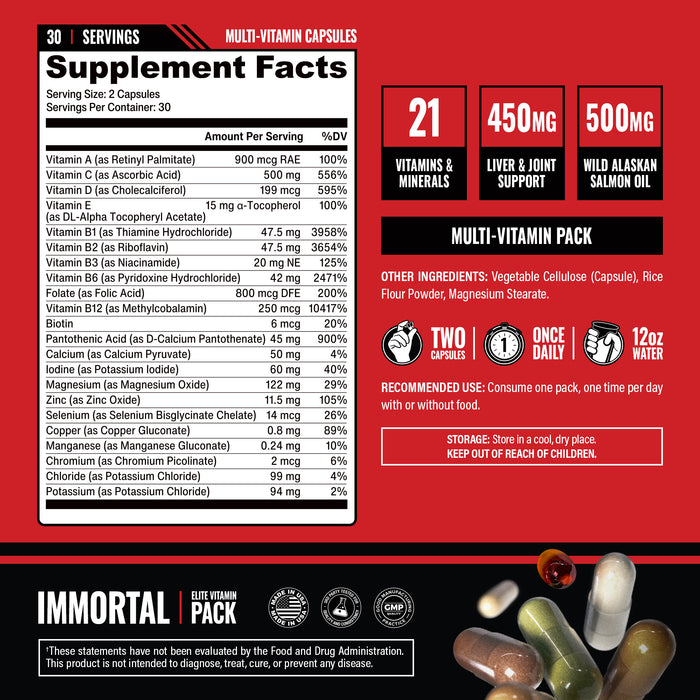 Immortal® Elite Multi-Vitamin Pack