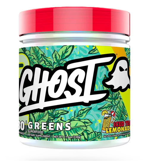 GHOST Greens Iced Tea Lemonade – Superfood & Digestive Support Powder | TigerFitness