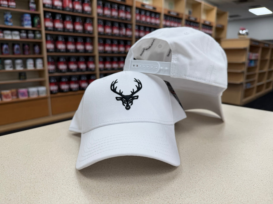 Bucked Up A-Frame Snapback Hat - White