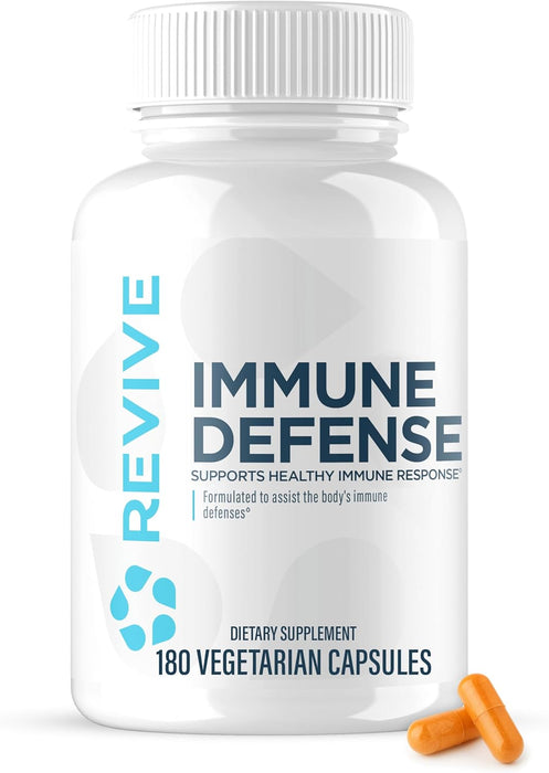 Revive MD Immune Defense 180 Veg Capsules  – daily immune support supplement with zinc, elderberry, and vitamin C.