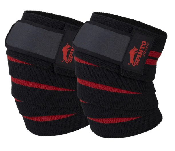 SPINTO FITNESS 72” Knee Wraps | Maximum Compression & Support for Heavy Lifting