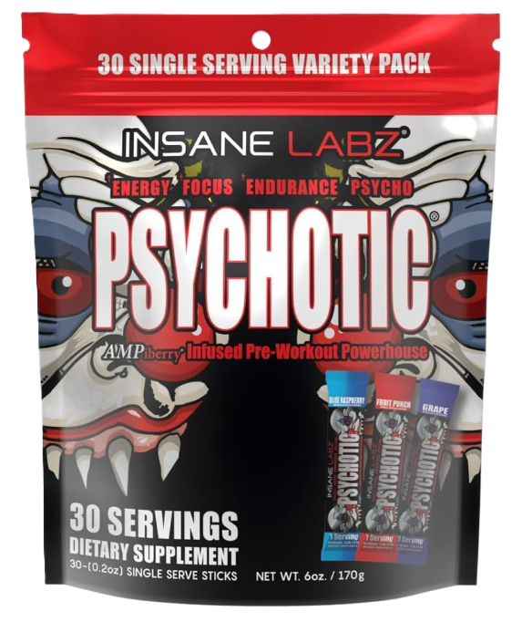 Insane Labz Psychotic Stickpack Variety Bag | Pre-Workout Sample Pack
