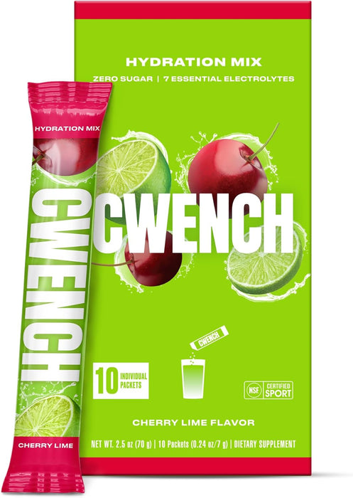 Cwench Hydration Stick Packs | Electrolyte Drink Mix for Hydration