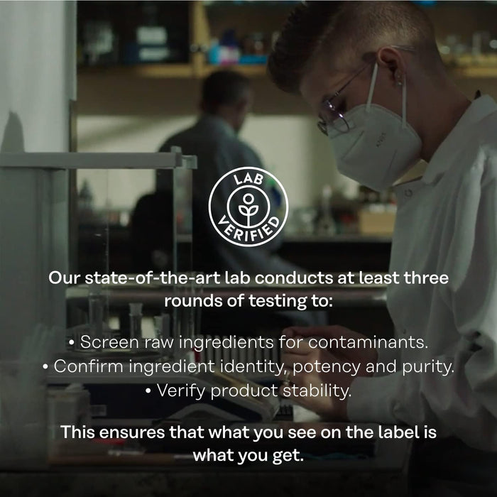 Close-up of Solaray Magnesium Glycinate capsules highlighting clean, vegan, non-GMO ingredients