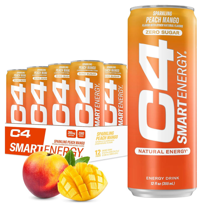 Cellucor C4 Smart Energy RTD | Nootropic Energy Drink for Focus & Performance