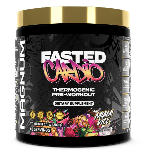 Magnum Fasted Cardio Miami Vice Flavor | Advanced Thermogenic Fat Burner for Fasted Cardio & Energy Support | TigerFitness.com