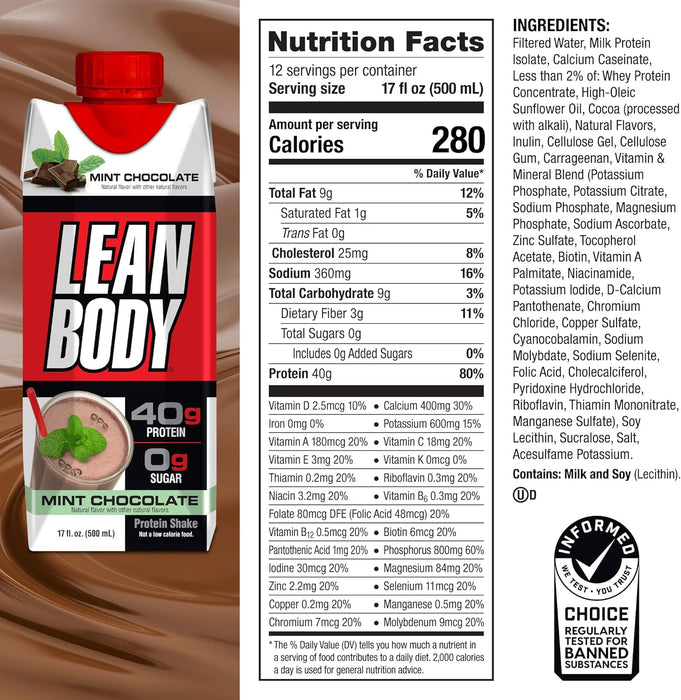 Labrada Lean Body RTD Protein Shake | High Protein Nutrition