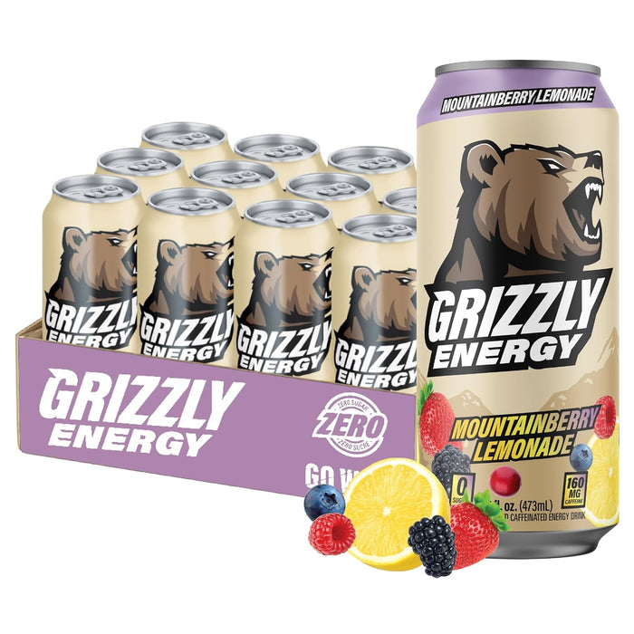 GRIZZLY Energy RTD 16oz | Ready to Drink Energy Beverage for Focus & Performance