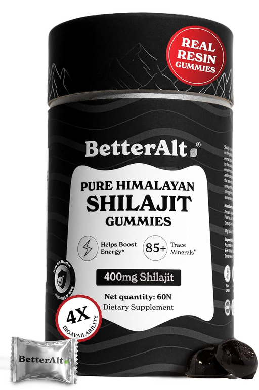 BetterAlt Shilajit Gummies – Natural Energy and Vitality Supplement 60 Gummies