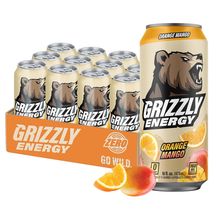 GRIZZLY Energy RTD 16oz | Ready to Drink Energy Beverage for Focus & Performance