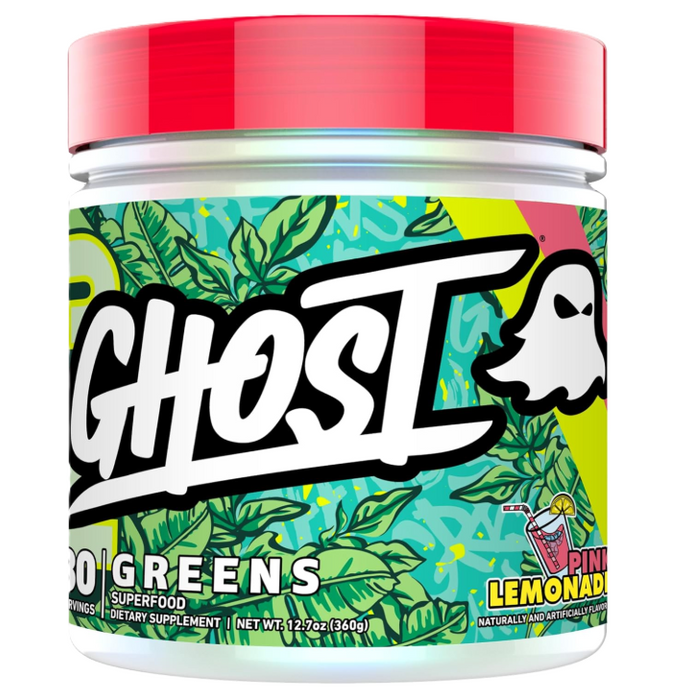 GHOST Greens Pink Lemonade – Superfood & Digestive Support Powder | TigerFitness