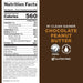 Rule 1 Clean Gainer supplement facts panel showing calories protein and carbs 30 Servings Chocolate Peanut Butter