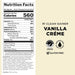 Rule 1 Clean Gainer supplement facts panel showing calories protein and carbs 30 Servings Vanilla Ice Cream