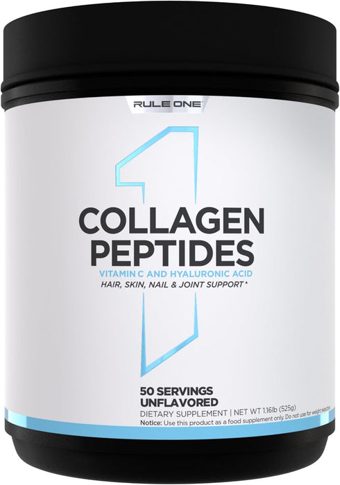Rule One Collagen Peptides Unflavored 50 servings collagen supplement powder front label
