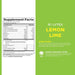 R1 Lytes+ supplement facts panel showing electrolyte minerals and performance ingredients 40 Servings Lemon Lime Flavor