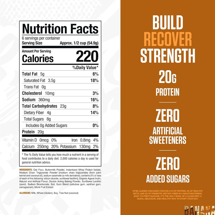 RYSE Loaded Protein Pancake & Waffle Mix – Buttermilk (6 Servings)