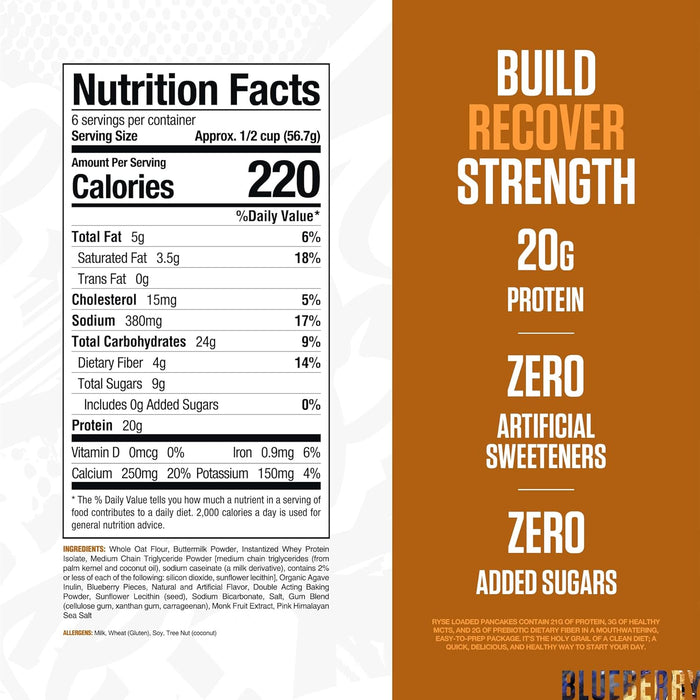 RYSE Loaded Protein Pancake & Waffle Mix – Buttermilk (6 Servings)