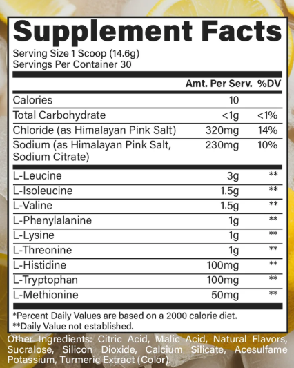 Raw Nutrition EAA PLUS | Essential Amino Acids + Hydration Support