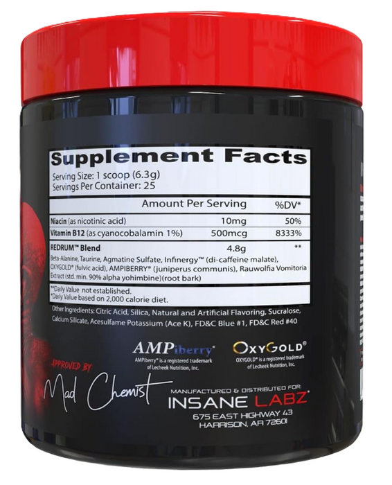 Insane Labz RedRum | Intense Pre-Workout Energy & Focus