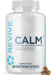Revive MD Calm front label – stress relief and mood support supplement with L-Theanine, GABA, and 5-HTP.