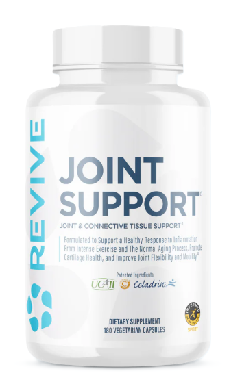 Revive MD Joint Support dietary supplement bottle for joint mobility and cartilage support 180 Vegetarian Capsules