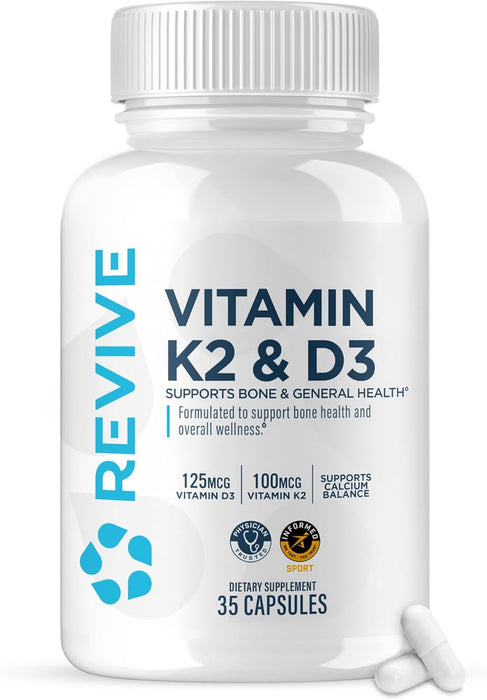 Revive MD Vitamin D3 & K2 | Bone, Muscle & Heart Support