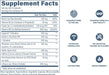 Revive MD Brain Supplement Facts showing Alpha-GPC, Acetyl-L-Carnitine HCL, and B vitamins for cognitive support.