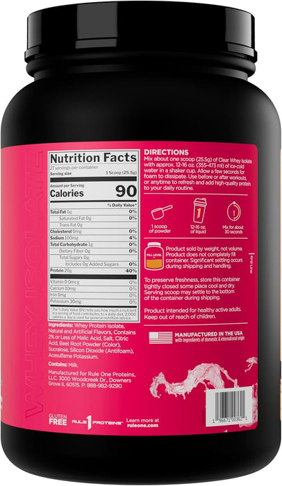 R1 Clear Whey Isolate | Clear Protein with Electrolytes